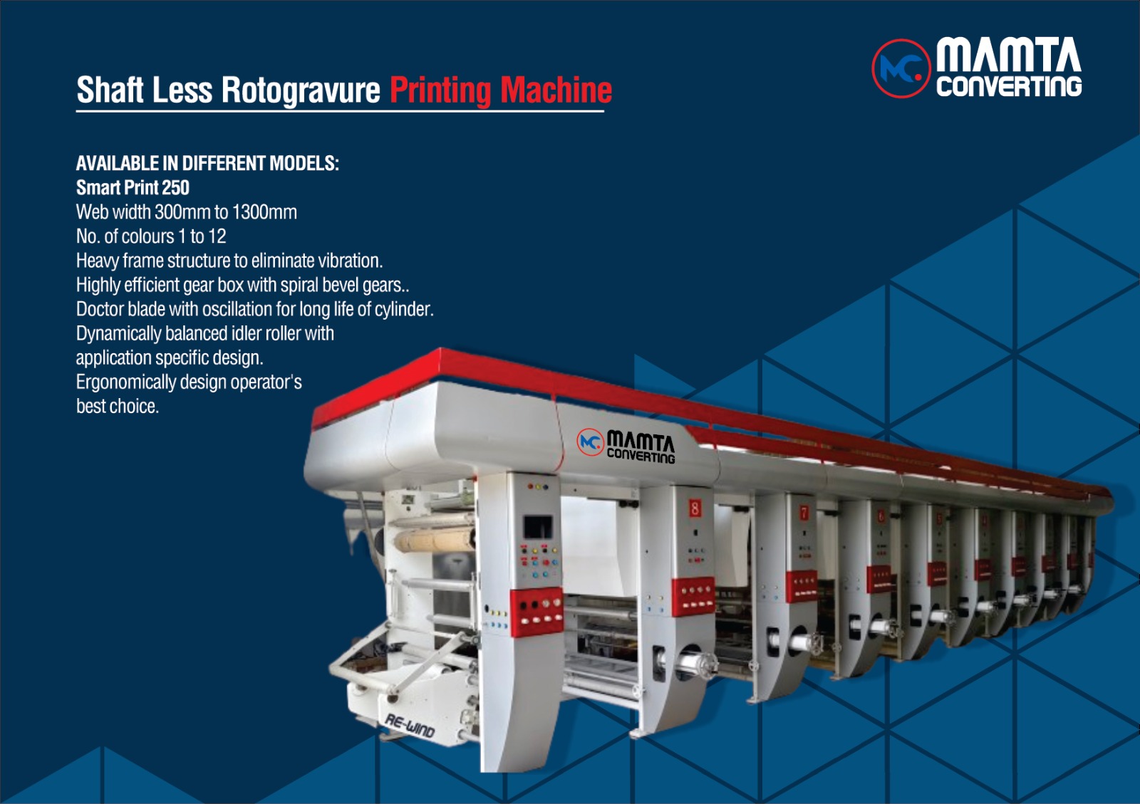 Shaft Less Rotogravure Printing Machine